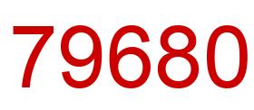 Número 79680 imagen rojo