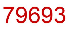 Number 79693 red image