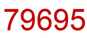 Number 79695 red image