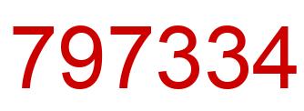 Number 797334 red image