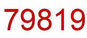 Number 79819 red image