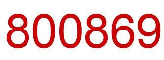 Número 800869 imagen rojo