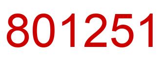 Número 801251 imagen rojo