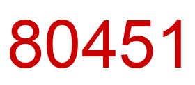 Número 80451 imagen rojo
