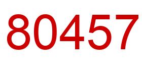 Number 80457 red image