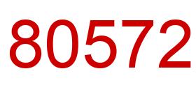 Number 80572 red image