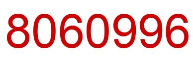 Number 8060996 red image