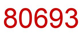 Number 80693 red image
