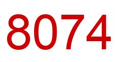 Number 8074 red image