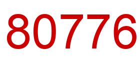 Número 80776 imagen rojo