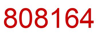 Number 808164 red image
