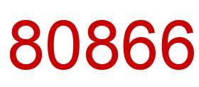 Number 80866 red image