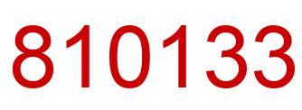 Number 810133 red image