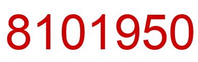 Number 8101950 red image