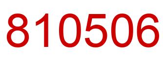Number 810506 red image
