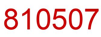 Número 810507 imagen rojo