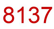 Number 8137 red image