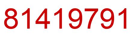 Number 81419791 red image