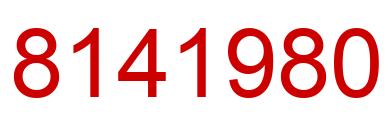 Number 8141980 red image
