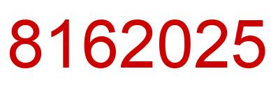 Número 8162025 imagen rojo