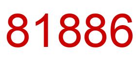 Number 81886 red image