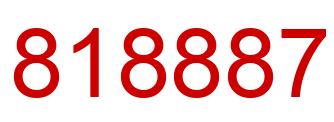 Number 818887 red image