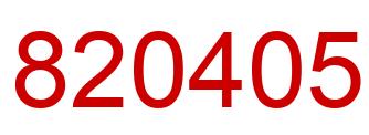 Number 820405 red image