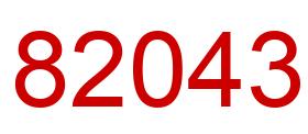 Número 82043 imagen rojo