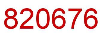 Number 820676 red image