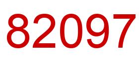 Number 82097 red image