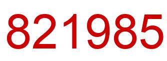 Número 821985 imagen rojo