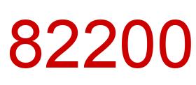 Number 82200 red image