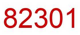 Number 82301 red image
