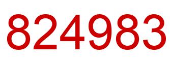 Number 824983 red image