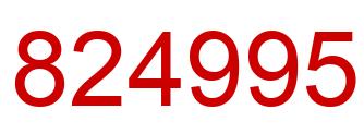 Number 824995 red image