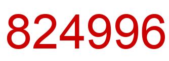 Number 824996 red image