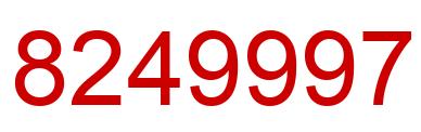 Number 8249997 red image