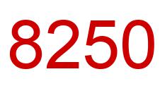 Number 8250 red image
