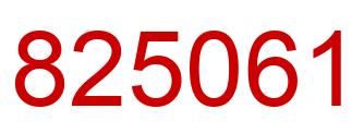Number 825061 red image
