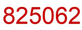Number 825062 red image