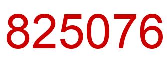 Number 825076 red image