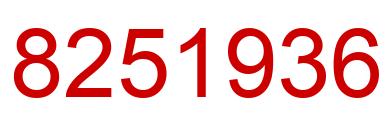 Number 8251936 red image