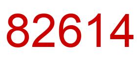 Number 82614 red image