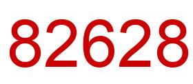 Number 82628 red image
