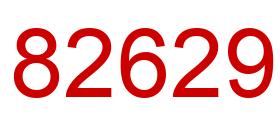Number 82629 red image