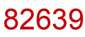 Number 82639 red image