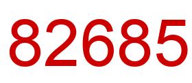 Número 82685 imagen rojo