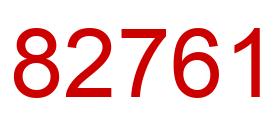Number 82761 red image