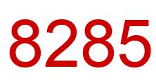 Number 8285 red image