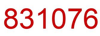 Number 831076 red image